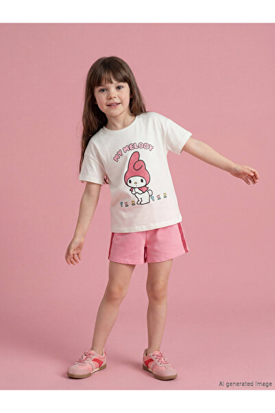 LC Waikiki Set de pantaloni scurți pentru fete cu imprimeu My Melody