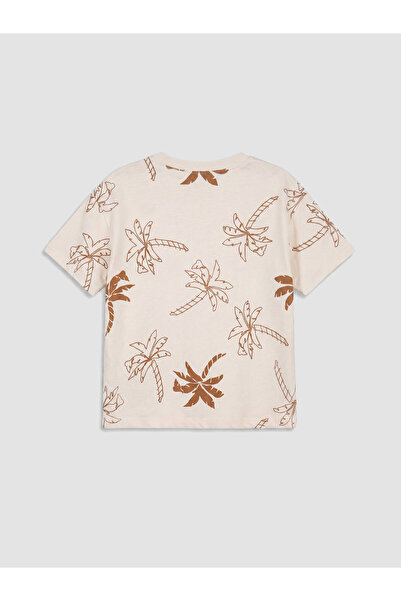 LC Waikiki Tricou și pantaloni scurți pentru băieți cu imprimeu cu palmieri