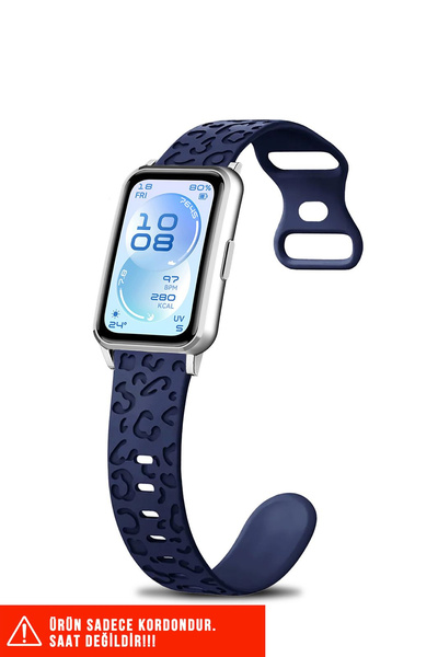 Nezih Case Huawei Band 11 / 11 Pro Uyumlu A+ Kalite Leopar Desenli Silikon Ko...