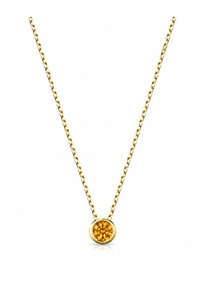 Kasım Citrine Birthstone Kolye