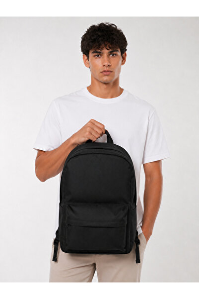 the modawest Rucsac sport unisex negru cu 2 compartimente