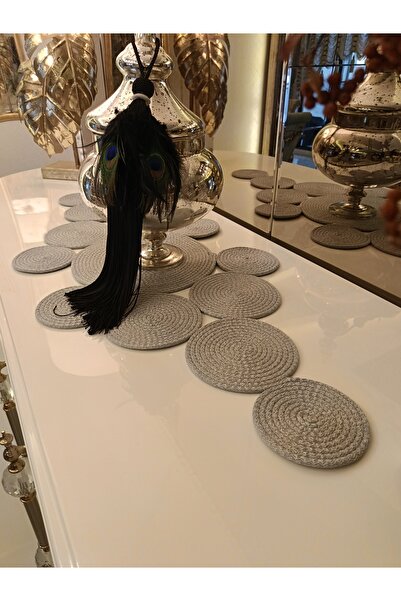 NB Neubella Home طاولة قهوة كبيرة من كارتوبو بتصميم أمريكي من الخوص، طاولة مط...