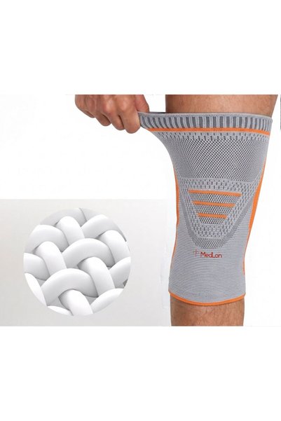 MEDLON Orthopedic Protective Double-Sided Usable Elastic Knitted Lycra Compact Sports Knee Pad Volleyball Basketball Football Unisex 1 Piece