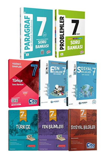 Editör Yayınevi 7. Sınıf Paragraf Soru Bankası+Problem Soru Bankası+Türkçe-Fe...