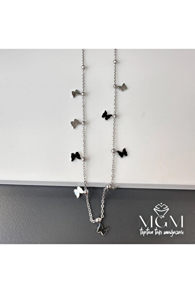 magicool Steel Butterfly Detailed Necklace - Kl0048