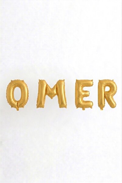 Mehca Foil Balloon with the Name Omer Written on It