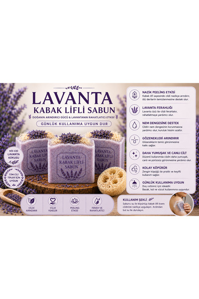 Ege's Zeytin Zeytinyağı Lavantalı kabak lifli sabun