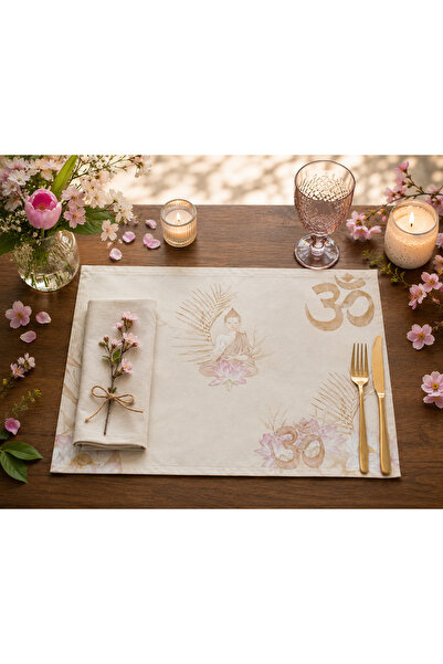 Sister Home Design Zen Lotus Buddha Američki stolnjak | Bohemian Spring Conce...