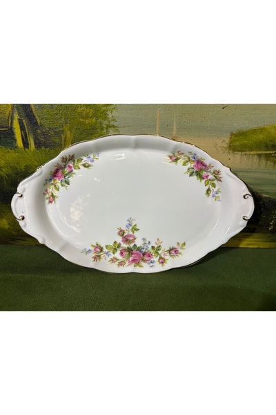 Royal Albert Moss Rose Porcelain Tray 25.5 cm X 15 cm
