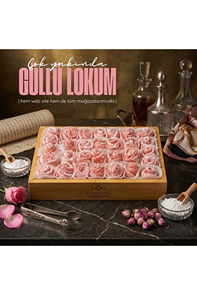 Gönbeler Gül şeklinde Güllü Lokum 500 GR