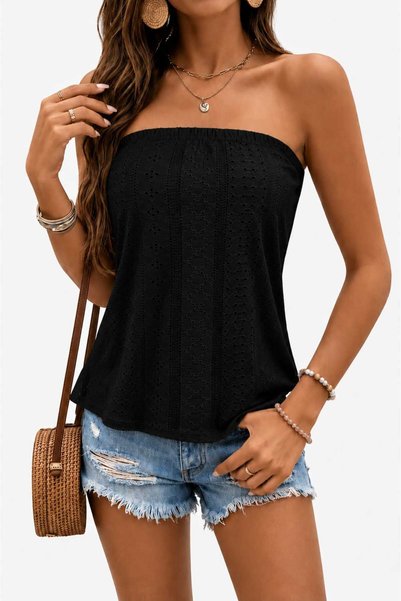 CASUALSTYLE Fisto Detailed Elastic Flexible Strapless Blouse