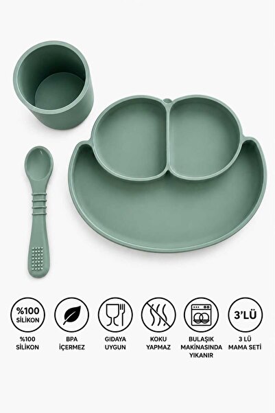 ERMA HOME Vakum Tabanlı Silikon Mama Seti – Kaymaz & Güvenli Beslenme