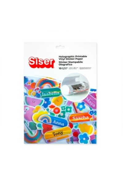Siser Vinil printabil holografic A4 – sticker rainbow inkjet (10 coli)