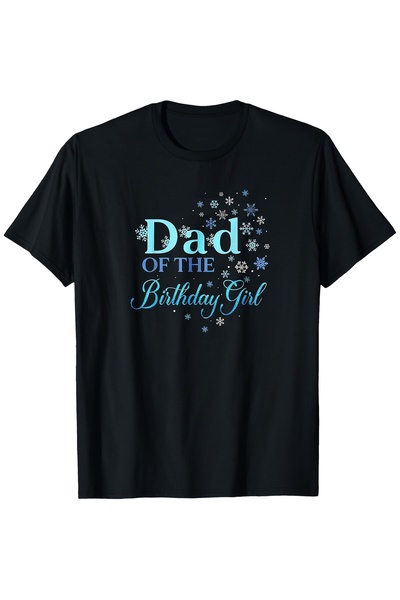 yiou trendy clothing تي شيرت عيد ميلاد للأب برقبة دائرية، أسود مع نمط ندفة ال...