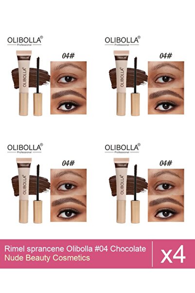 Makeup Set 4x Rimel sprancene Olibolla #04 Chocolate