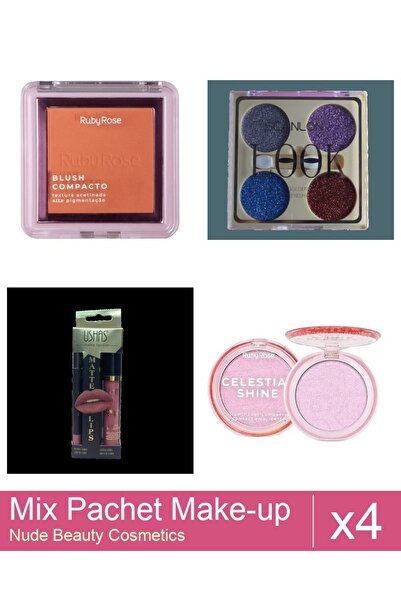 Makeup Set Mix 4 products Makeup Palettes: Glitter Eyeshadow Palette, Scanlon...