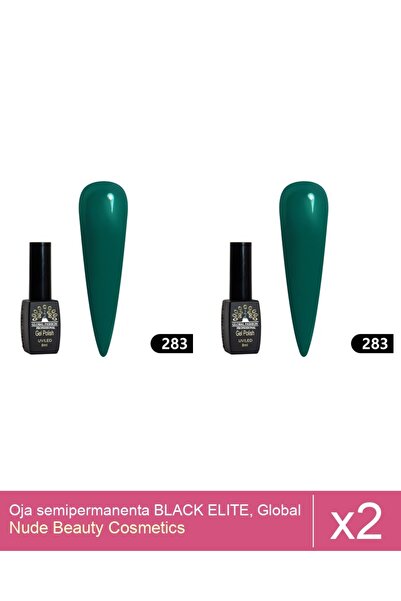 Makeup Set 2x Oja semipermanenta BLACK ELITE, Global Fashion 8 ml,283