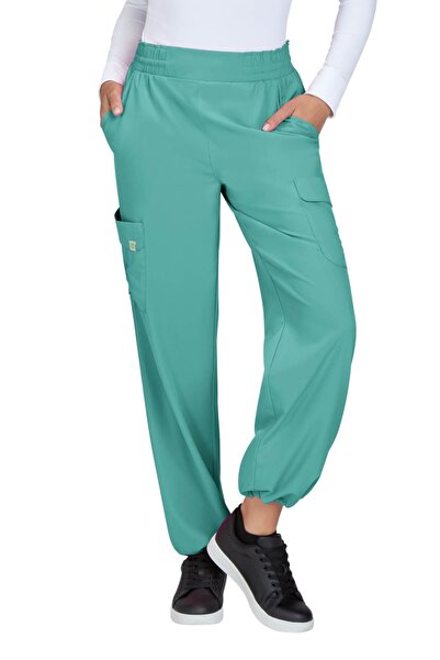 KOI Pantaloni medicali de damă Happiness Ayla, Planet Koi, Albastru Cascadă (...