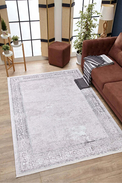 halinet Halı.Net White Modern Washable Non-Slip Living Room Carpet Haln-Hln1764