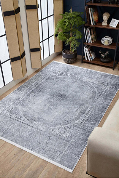 halinet Halı.Net White Classic Washable Non-Slip Living Room Carpet Haln-Hln1923