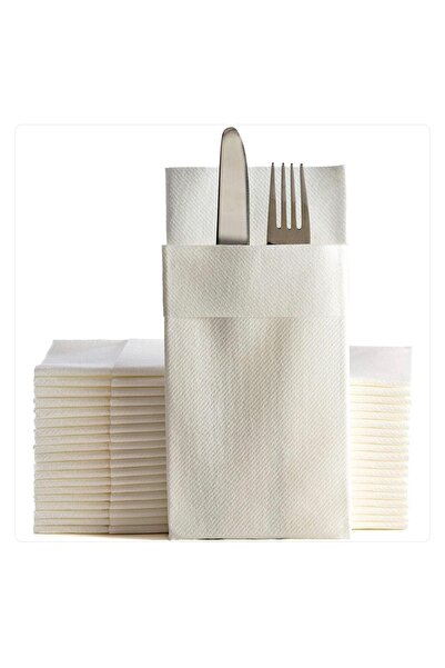 AIRLAID CEPLİ PEÇETE BASKISIZ BEYAZ RENK 40*40 CM / KOLİSİ 1200 ADET