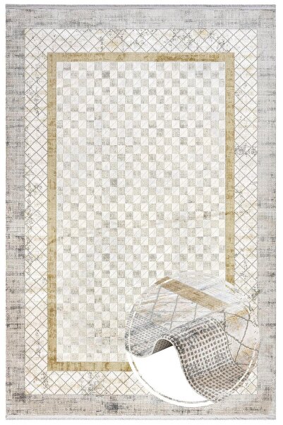 halinet Halı.Net Beige Modern Washable Non-Slip Living Room Carpet Nxs-Jadore...