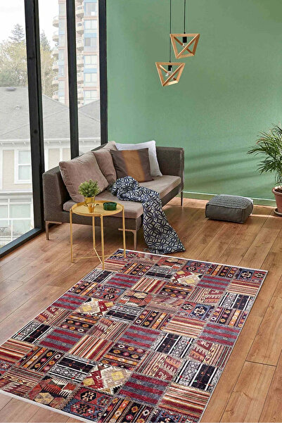 halinet Halı.Net Multi-Colored Modern Washable Non-Slip Living Room Carpet Ha...