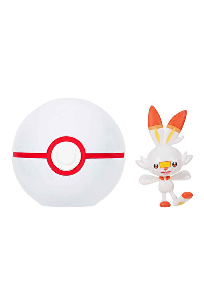 Pokemon CIip 'N' Go Figür S3 Scorbunny ve Premier Ball