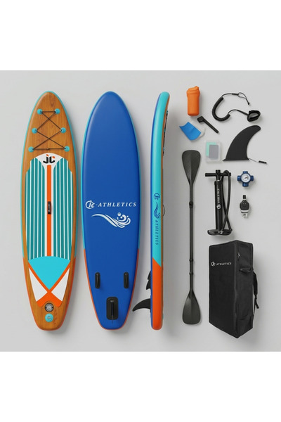 Get Ready Inflatable SUP Board 320x81x15cm with Double Paddle & Accessories