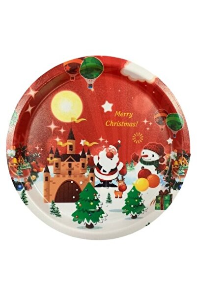 OEM Round Serving Tray, Christmas Model, 35 cm, Multicolor