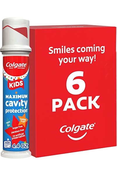Colgate Palmolive Colgate Kids Toothpaste Pump with Fluoride, Anticavity & Ca...