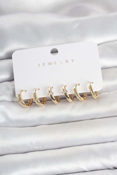 Inure Jewelry Rice Gold Color Ring Women's Earring Set