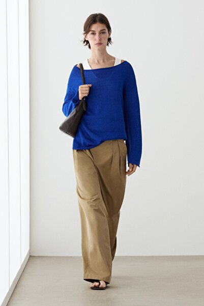 Massimo Dutti %100 merserize pamuklu jarse