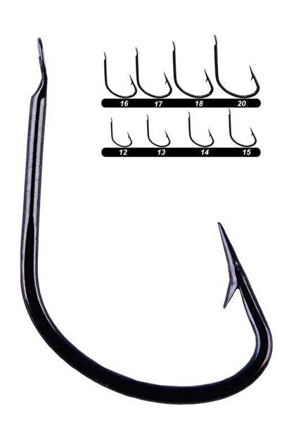 YOUVELLA 1400 Sazan İğnesi Dövme 100lü Kutu Black Nikel Standart-16