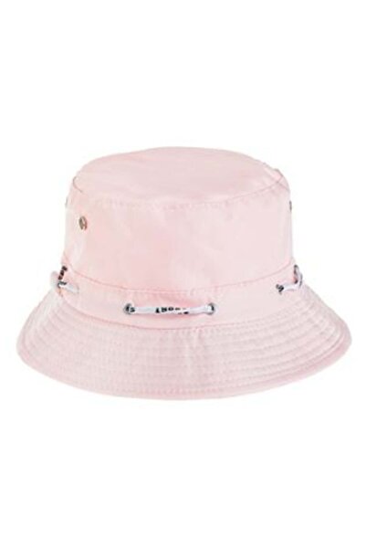 SHOPIENS Powder Pink Bucket Hat with Black String for Women