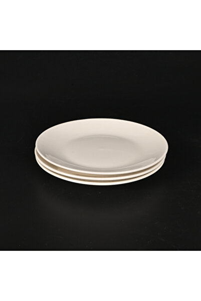Generic 3-Piece 7 Inch White Ceramic Plate Set for Kitchen and Dining Room El...