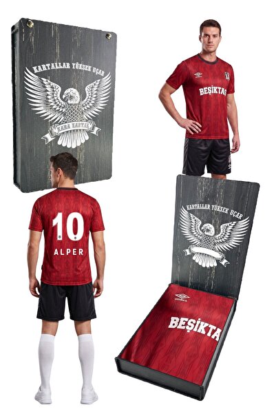 Beşiktaş ORİJİNAL LİSANSLI UMBRO SİYAH-KIRMIZI KİŞİYE ÖZEL SET FORMA