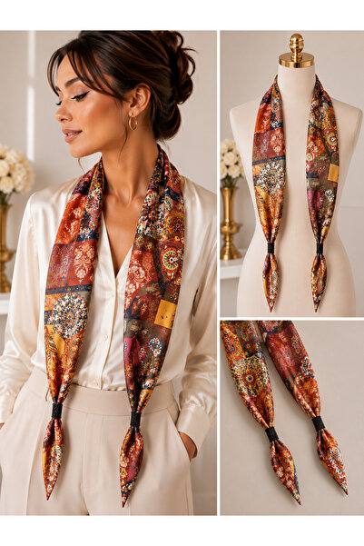 Becha Butik وشاح من قماش الساتان الفاخر
