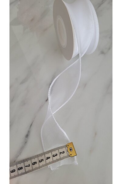 stil+o aksesuar.com Hüner Aksesuar Brand Shiny White Organza Ribbon, Flower, ...