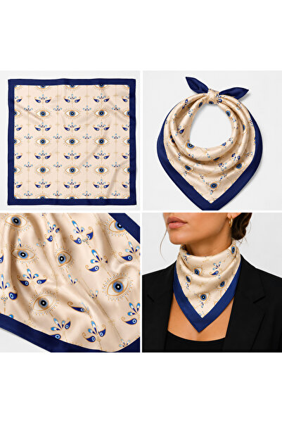 IŞIKTAŞ COLLECTİON Eye Model Pattern Bandana Scarf 50*50 cm