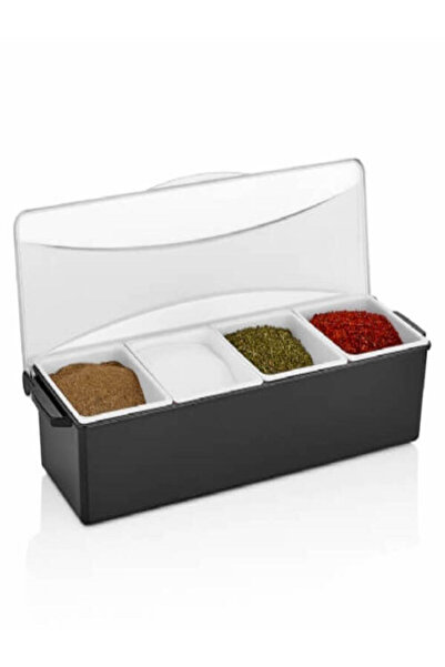 Generic Brand حاوية بار ذات 4 أقسام مع غطاء