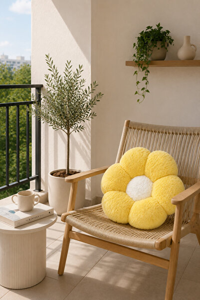 Pabtex Trend Papatya Pillow 40 cm – Aesthetic and Cute Design – Soft Plush Decorative Flower Throw Pillow