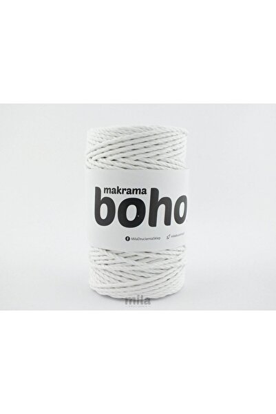 Mila Macrame Boho Cord 4mm, 02 white