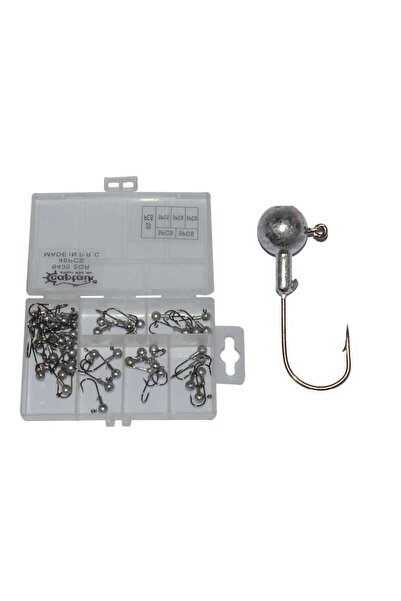 CAPTAIN 6435 Compact Eco Kutulu Jig Head Seti Standart-3GR-40ADET