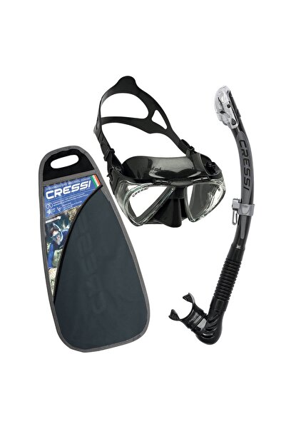 Cressi Penta - Alpha Maske Şnorkel Set BLACK - BLACK