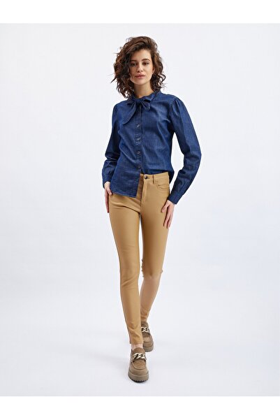 ORSAY Pantaloni de damă maro, croială skinny
