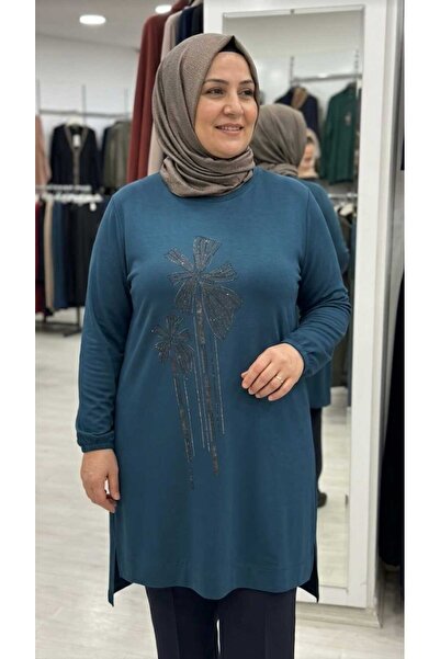güncüoğlu سترة قطنية ممشطة بطول 105 سم، مقاس كبير، تتوسع للأسفل من الأسفل، بي...