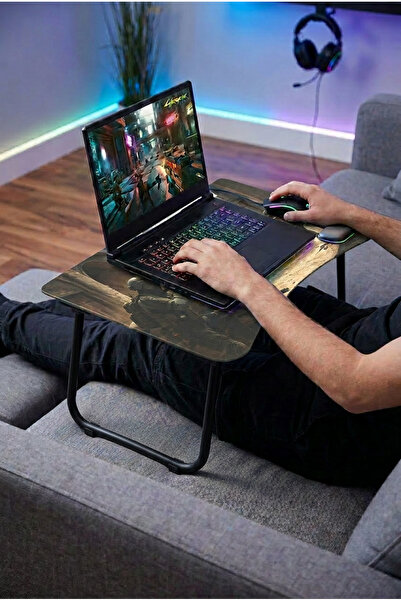 Zevahir Home Foldable Glass Laptop Stand - Counter Strike Themed