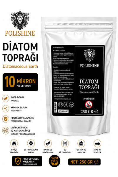POLİSHİNE Diatom Toprağı 10 Mikron 250gr | Yüksek Saflık Ultra İnce Profesyon...