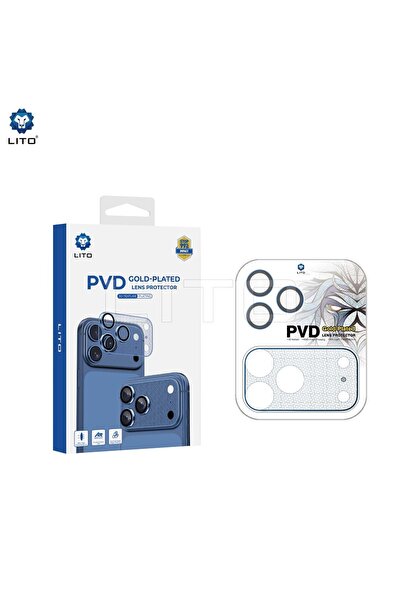Lito PVD Gold-Plated iPhone 17 Pro Kamera Koruyucu Navy